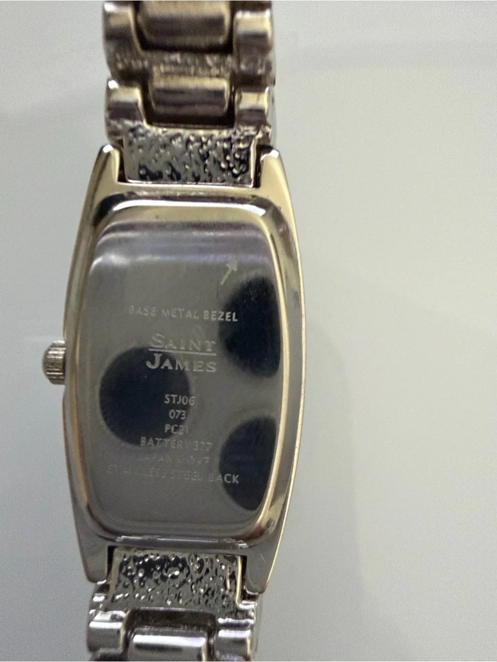 Saint James Vintage Quartz Silver Crystal-Embellished Women's Bracelet Watch